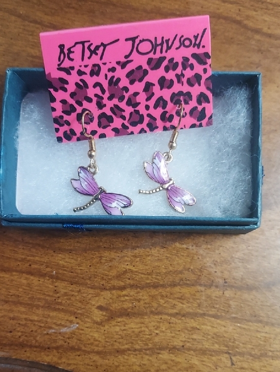 Jewelry - Betsey Johnson. Dragonfly earrings. Brand new never worn.